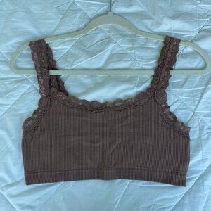 Garage Lace-Strap Cropped Tank Top